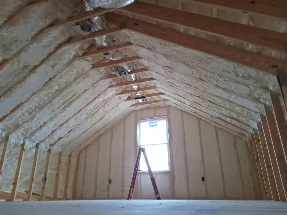 Spray foam roofing application for Crawl Space Insulation project in Long View